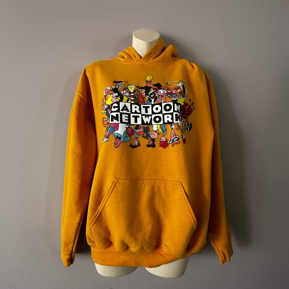 Cartoon Network Yellow Hoodie with Graphic Design